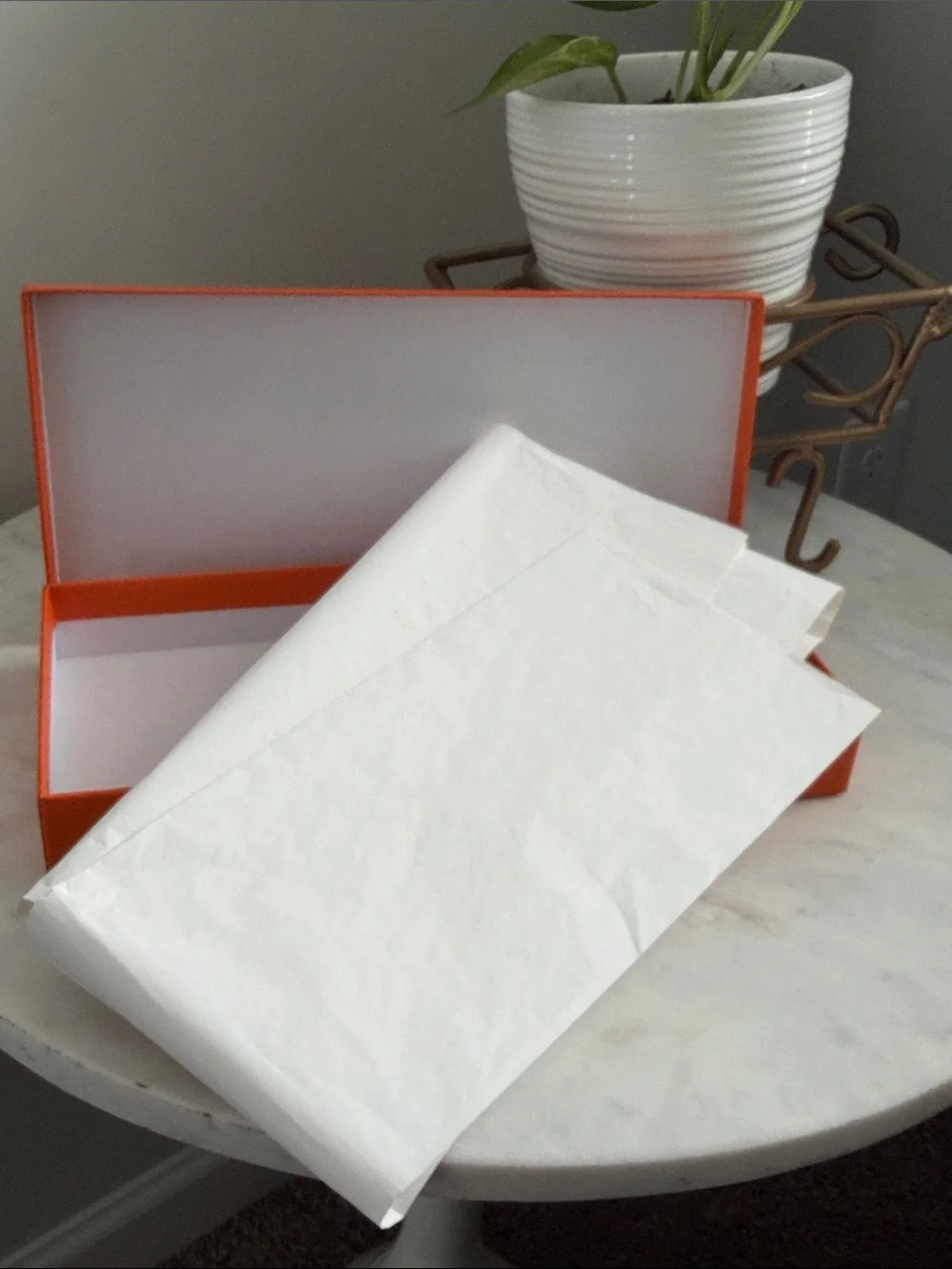 Hermes Orange Box with Black Trim